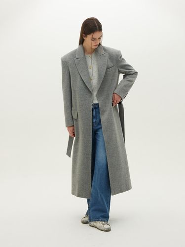 Open Front Minimal Wool Coat - MMAM - Modalova