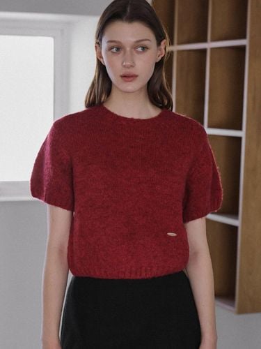 Wool Blend Half Sleeve Knit [RED] - DEHEVE - Modalova