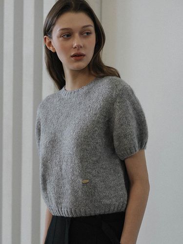 Half Sleeve Sophisticated Versatile Knit [Gray] - DEHEVE - Modalova