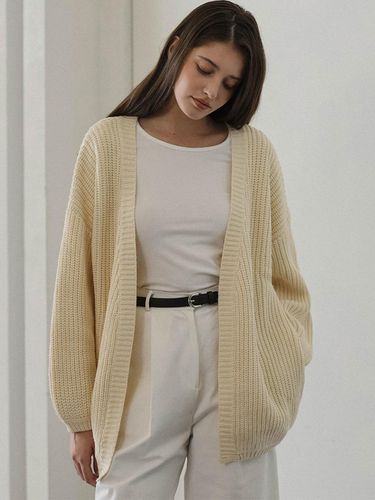 Balloon Sleeve Everyday Versatile Cardigan - DEHEVE - Modalova