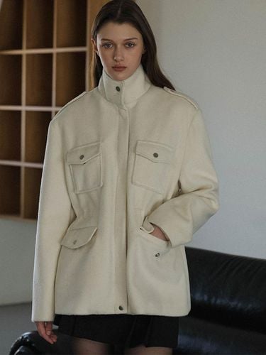 Pocket Half Wool Premium Jacket [beige] - DEHEVE - Modalova