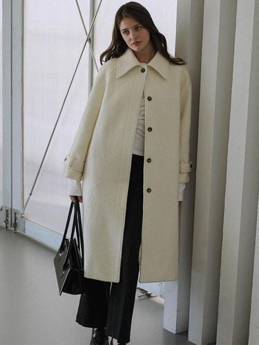 Mold Oversized Balmacaan Wool Coat [beige] - DEHEVE - Modalova