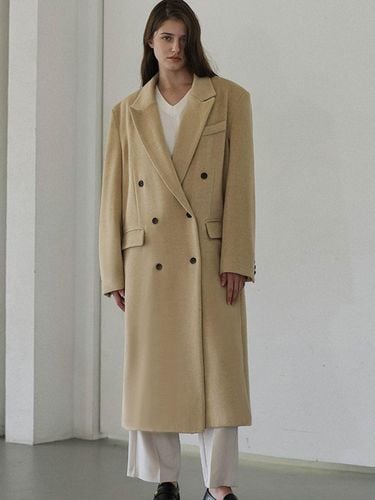 Overfit Luxurious Maxi Coat [beige] - DEHEVE - Modalova