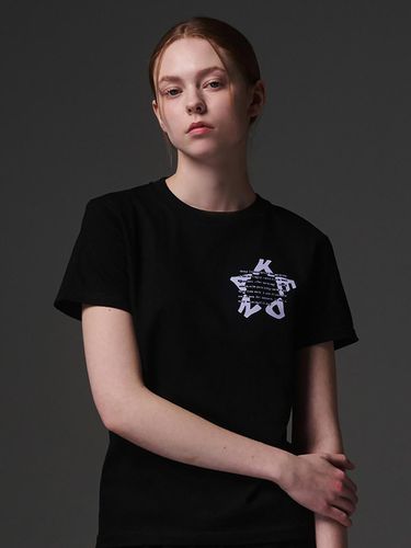 Cotton-Polyester Contemporary Fit T-shirt [Black] - Kenda - Modalova