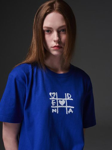 Cotton Graphic Relaxed Fit T-shirt [Royal Blue] - Kenda - Modalova