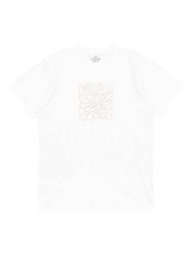 Floral Graphic Cotton T-shirt [Beige] - Kenda - Modalova