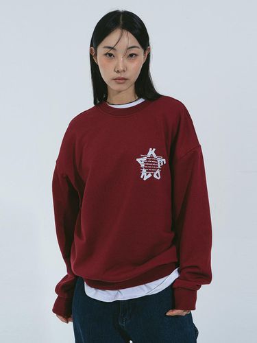 Star Logo Oversized Cotton Blend MTM [BURGUNDY] - Kenda - Modalova