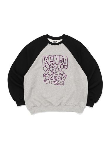 Floral Cotton Raglan Sweatshirt [] - Kenda - Modalova