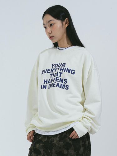 Oversized Cotton-Polyester Triple Stitched Sweatshirt [WHITE] - Kenda - Modalova