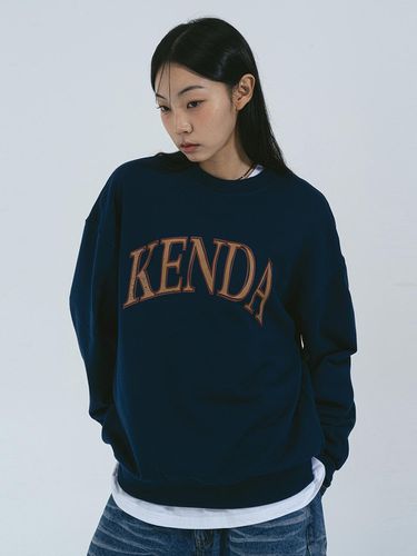 Oversized Cotton Blend Triple Stitched MTM [Dark Blue] - Kenda - Modalova