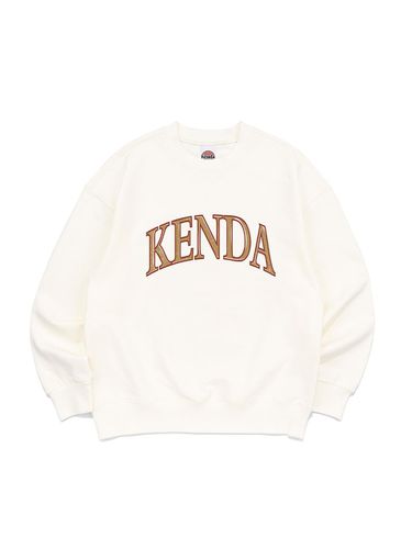 Oversized Triple Stitched Cotton Blend Sweatshirt [Beige] - Kenda - Modalova