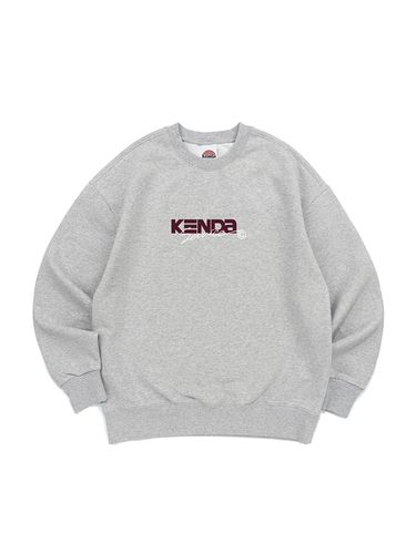 Cotton Polyester Oversized Signature Sweatshirt [Melange] - Kenda - Modalova