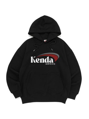 Cotton Polyester Oversized Slash Logo Hood [BLACK] - Kenda - Modalova