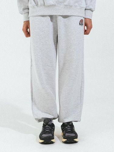 Cotton Polyester Adjustable Vinyls Sweatpants [Light Melange] - Kenda - Modalova