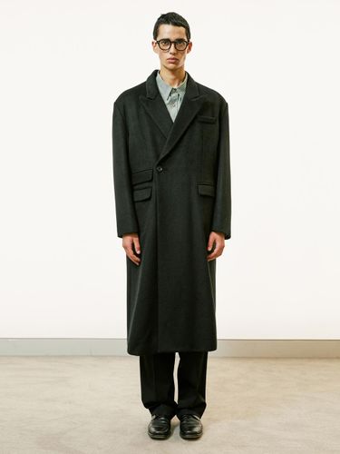 Wool Blend Double Maximalist Coat [Black] - S SY - Modalova