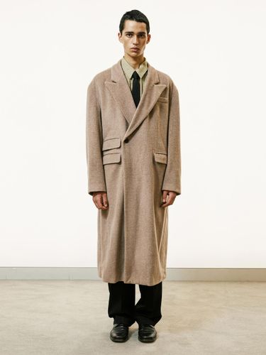 Wool Blended Double Maximal Coat [Beige] - S SY - Modalova