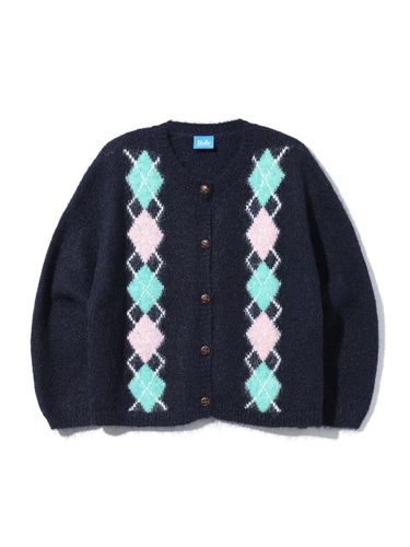 Argyle Pattern Jacquard Cardigan [NAVY] (UABLK5A_45) - UCLA - Modalova