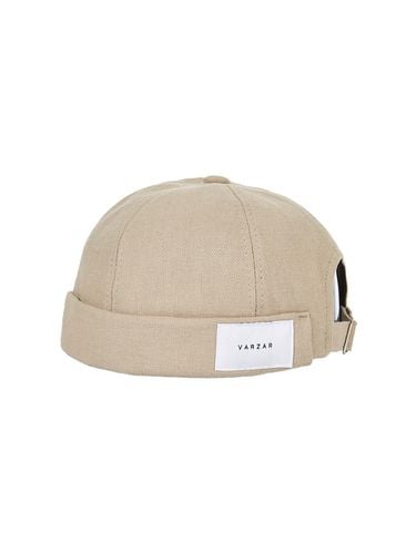 Herringbone Cotton Linen Watch Cap [Beige] - VARZAR - Modalova