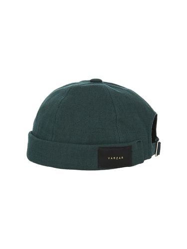 Herringbone Cotton Linen Watch Cap [Green] - VARZAR - Modalova