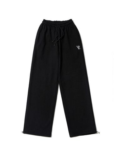 VZ Print Wide 2-Way Cotton Pants [Black] - VARZAR - Modalova