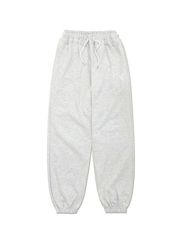 VZ Monogram Wide Heavyweight Jogger Pants [Ash Grey] - VARZAR - Modalova