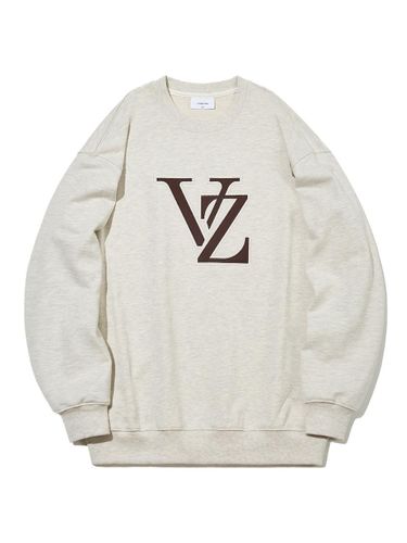 Premium Overfit Cotton Sweatshirt [Light Brown] - VARZAR - Modalova