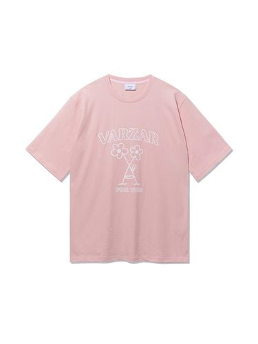 Cotton Beach Graphic Short-Sleeve T-Shirt [Pink] - VARZAR - Modalova