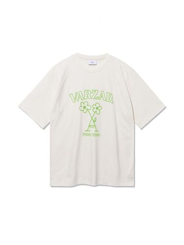 Beach Graphic Regular Fit Short-Sleeve T-Shirt [Cream] - VARZAR - Modalova