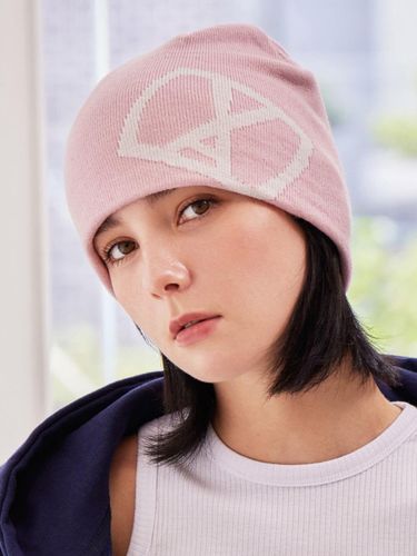 Square Jacquard Marble Pattern Beanie [] - VARZAR - Modalova