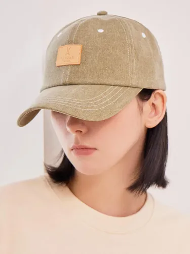 VA Square Pigment Leather Ball Cap [Deep Green] - VARZAR - Modalova