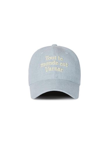 Cotton Oversized TMV Lettering Ball Cap [Pigment Sky] - VARZAR - Modalova