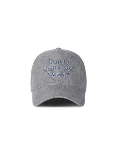 TMV Lettering Oversized Cotton Ball Cap [Pigment Grey] - VARZAR - Modalova