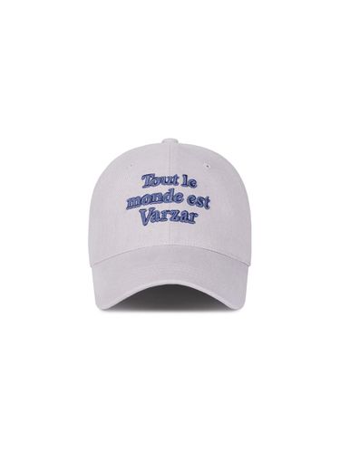 Cotton Adjustable TMV Lettering Ball Cap [Washed Lilac] - VARZAR - Modalova