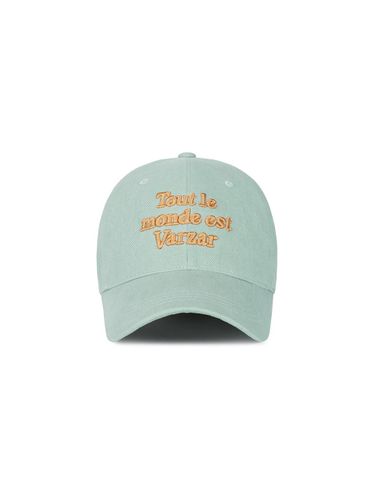 TMV Lettering Oversized Cotton Ball Cap [Washed GREEN] - VARZAR - Modalova