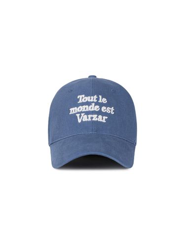 TMV Lettering Cotton Adjustable Ball Cap [Washed Blue] - VARZAR - Modalova