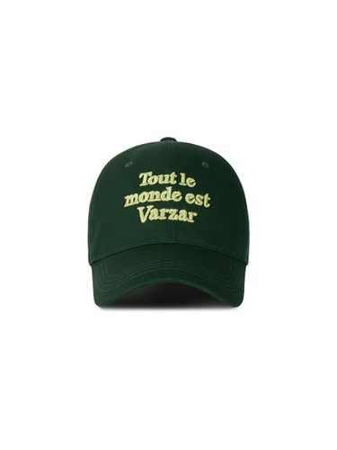 Cotton Oversized Lettering Ball Cap [Twill Green] - VARZAR - Modalova