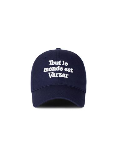 Cotton Lettering Deep Crown Ball Cap [Twill Navy] - VARZAR - Modalova