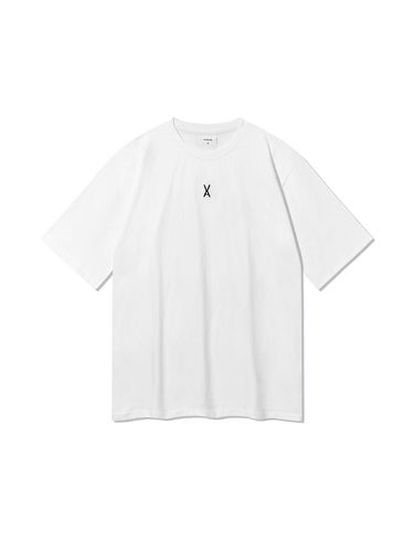 D Logo Oversized Cotton T-Shirt [Beige] - VARZAR - Modalova