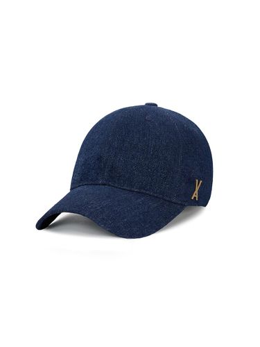 Non-Washing Overfit Denim Ball Cap [Indigo] - VARZAR - Modalova