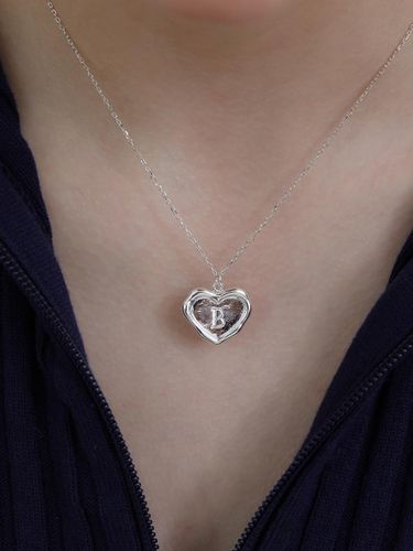 Sealing Heart Silver Necklace - byweekend - Modalova