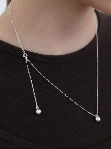 Silver Adjustable Chain Necklace - byweekend - Modalova