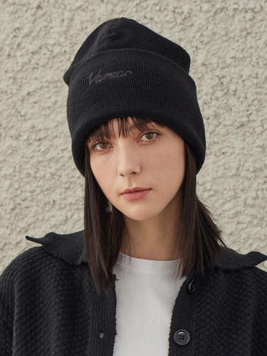 Chain Logo Balloon Heavyweight Beanie [Black] - VARZAR - Modalova