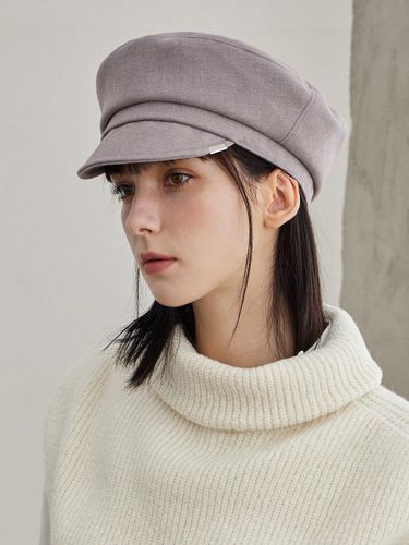 Metal-tipped Wool-blend Mariner's Cap [Warm Taupe] - VARZAR - Modalova