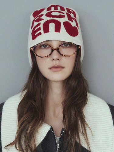 Unisex Logo Jacquard Acrylic Beanie - Marchen - Modalova