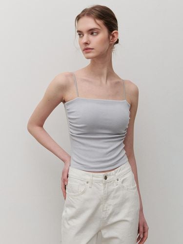 Shirring Cap Sleeveless Top [Light Gray] - camino - Modalova