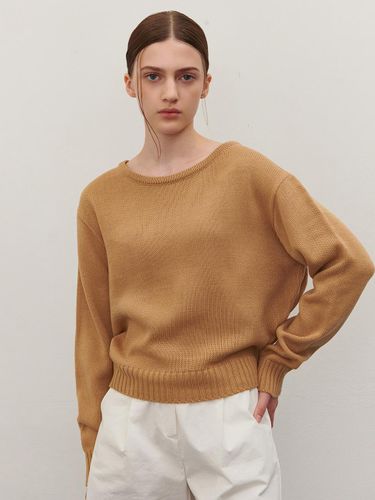 Lightweight Loose Fit Knit Sweatshirt [Beige] - camino - Modalova