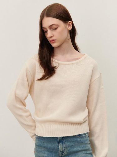 Lightweight Relaxed Fit Knit Sweatshirt [CREAM] - camino - Modalova