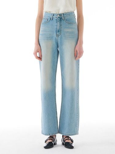 Semi Wide Lightweight Cotton Jeans [Sky Blue] - camino - Modalova