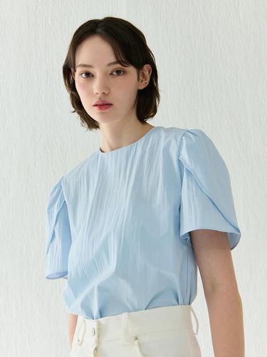 Summer Shirring Tulip Blouse [Sky Blue] - camino - Modalova