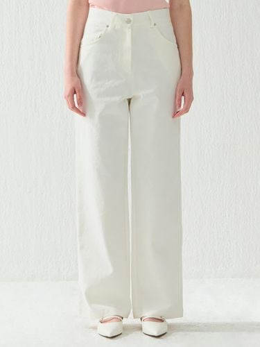 Cotton Wide Relaxed Pants [Beige] - camino - Modalova